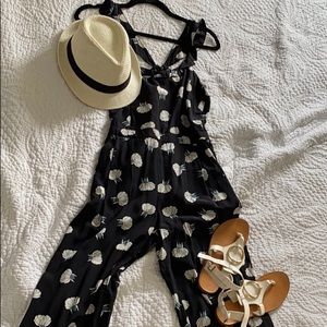 Poppy flower summer jumpsuit